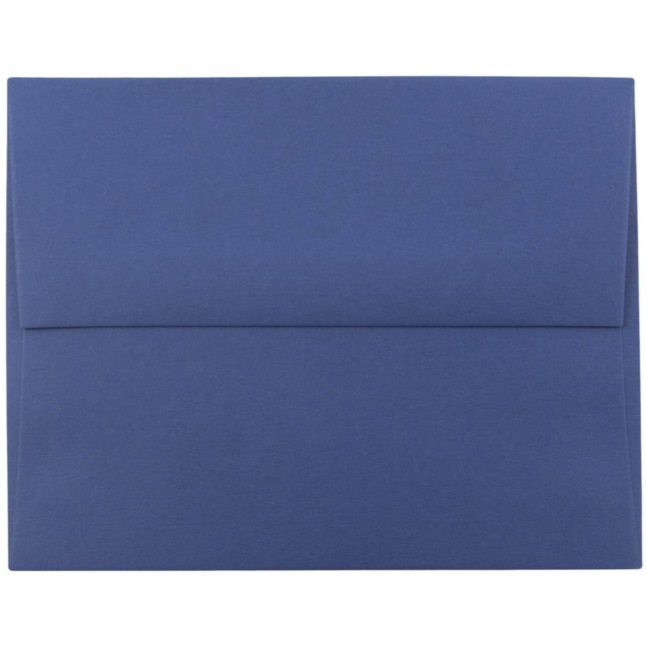 JAM Paper A10 Presidential Blue Recycled Invitation Envelopes